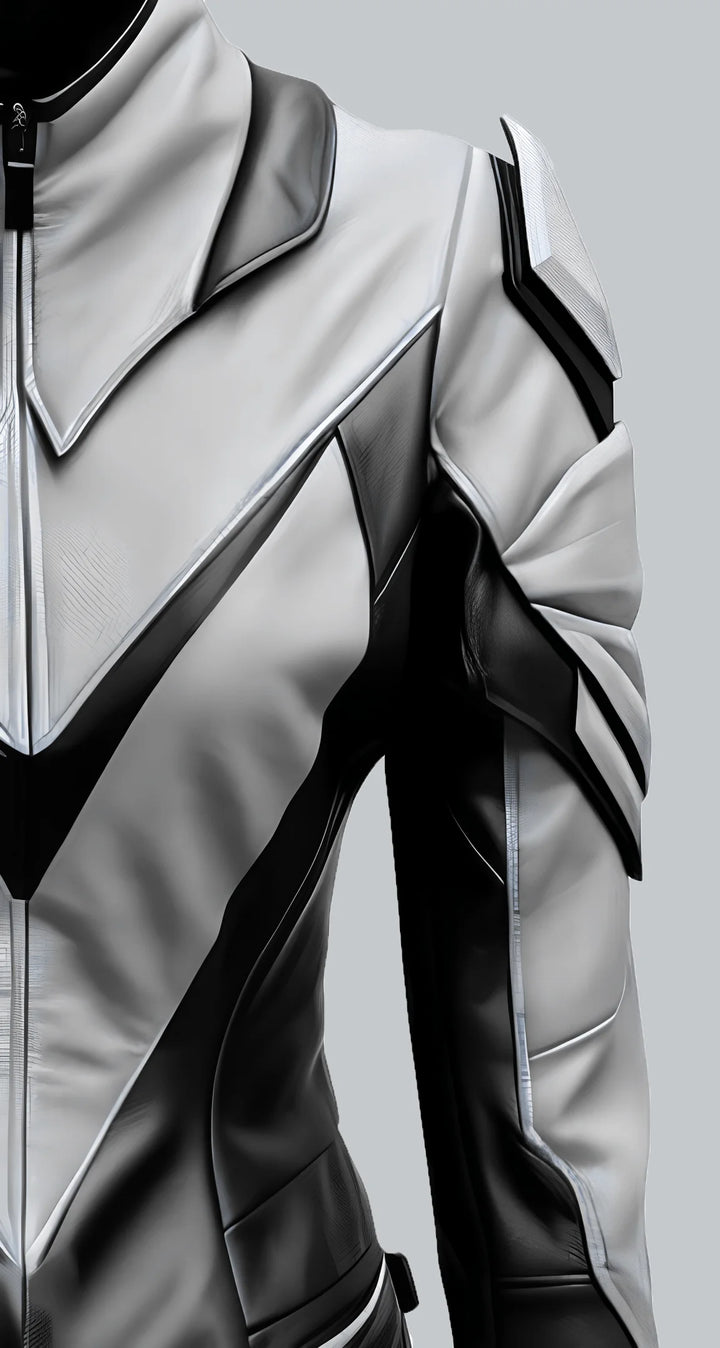 Black-And-White-Faux-Leather-Biker-Jacket-Side