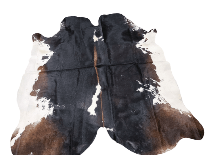 Black And Brown Shade Cowhide Rug #1537