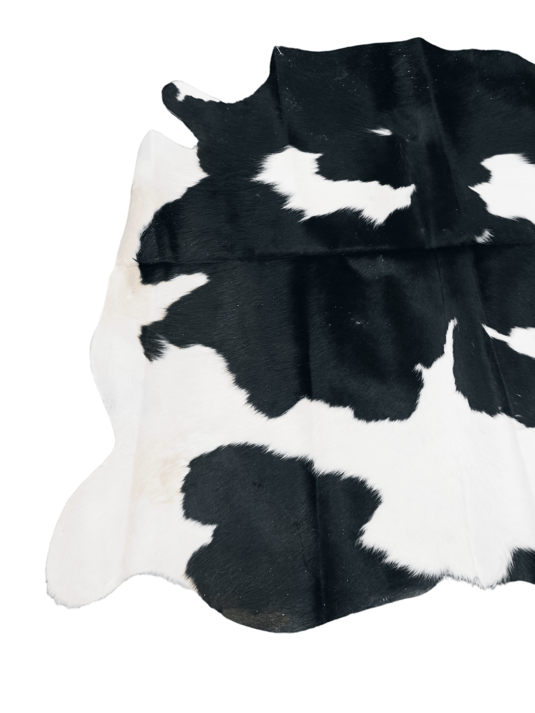 Black Large Spots On White Cowhide #1532