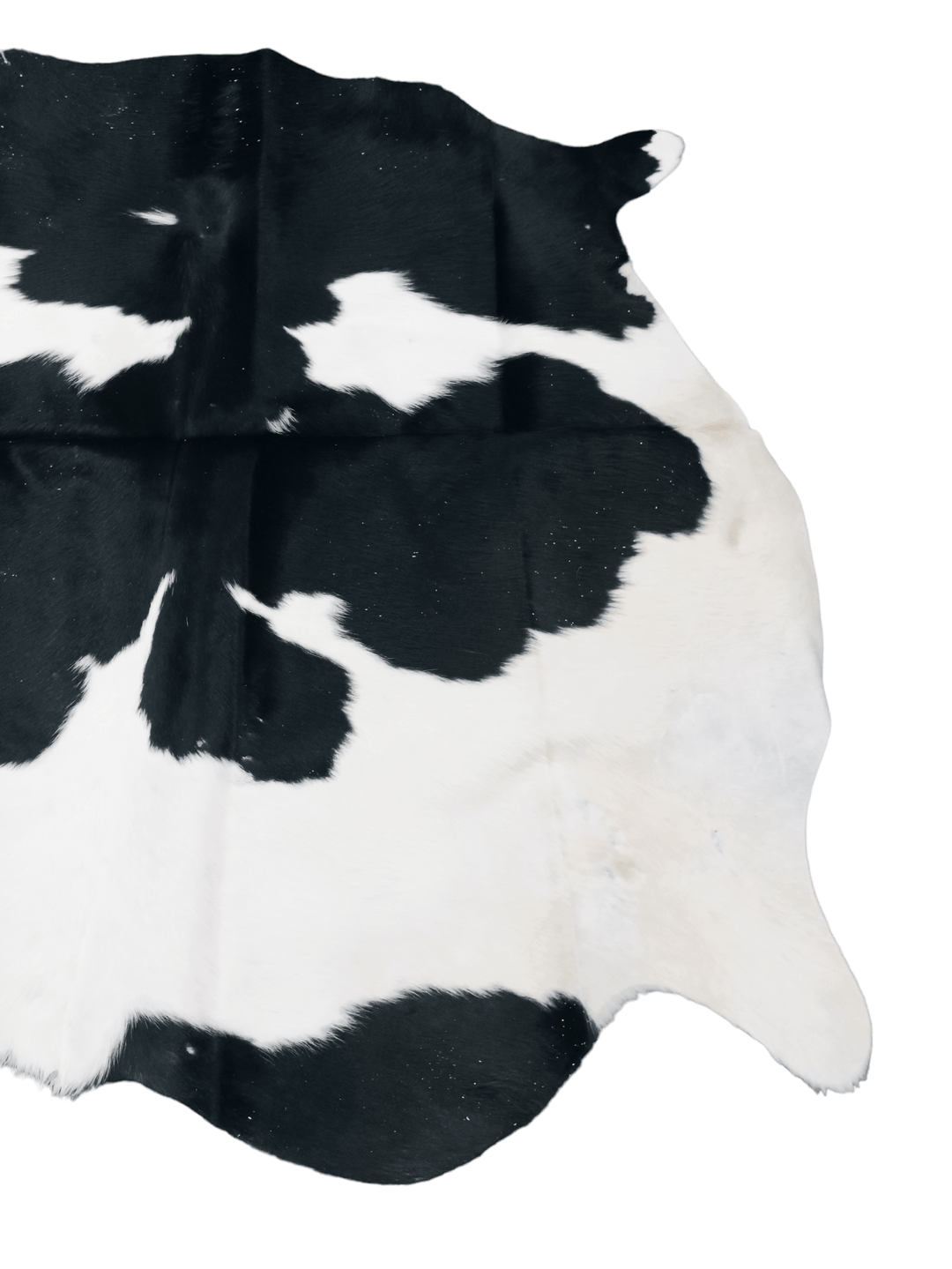 Black Large Spots On White Cowhide #1532
