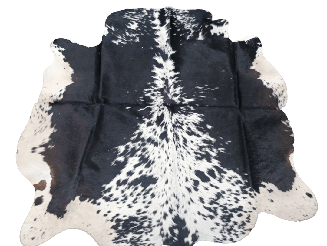 Black Specked Cowhide Rug #1565