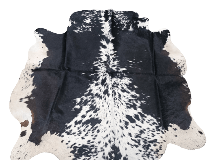 Black Specked Cowhide Rug #1565