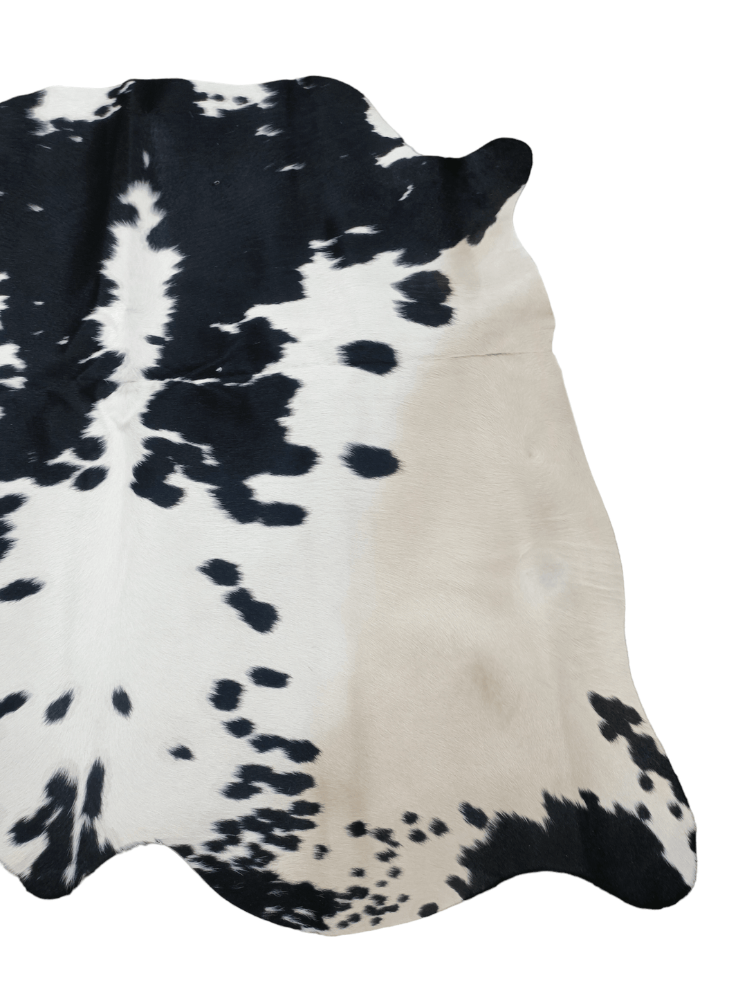 Black Spots On White Cowhide Rug #1478
