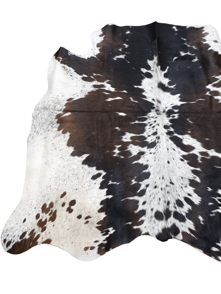 Brown And White Cowhide Rug #1549