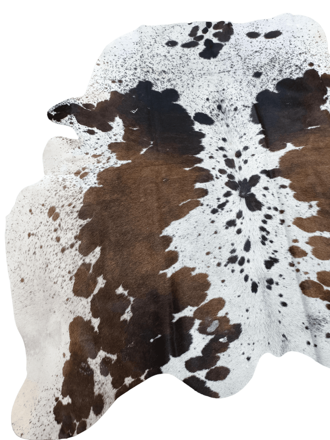 Brown And White Cowhide Rug #1555