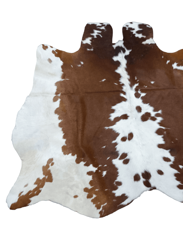 Brown And White Cowhide Rug #1559