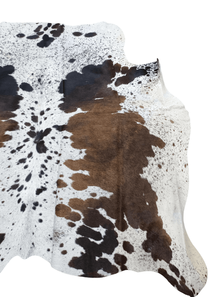 Brown And White Cowhide Rug #1554