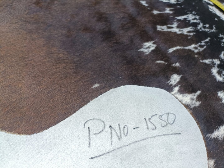 Brown And White Cowhide Rug #1550