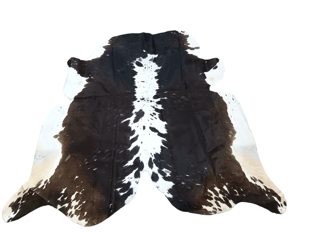 Brown And White Cowhide Rug #1502