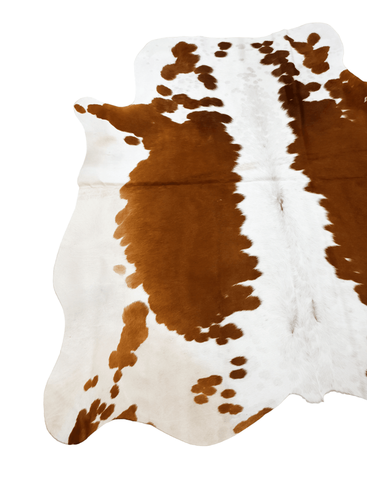 Brown & White Cowhide Rug #1500