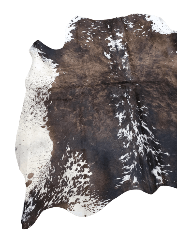 Brown & White Cowhide Rug #1510