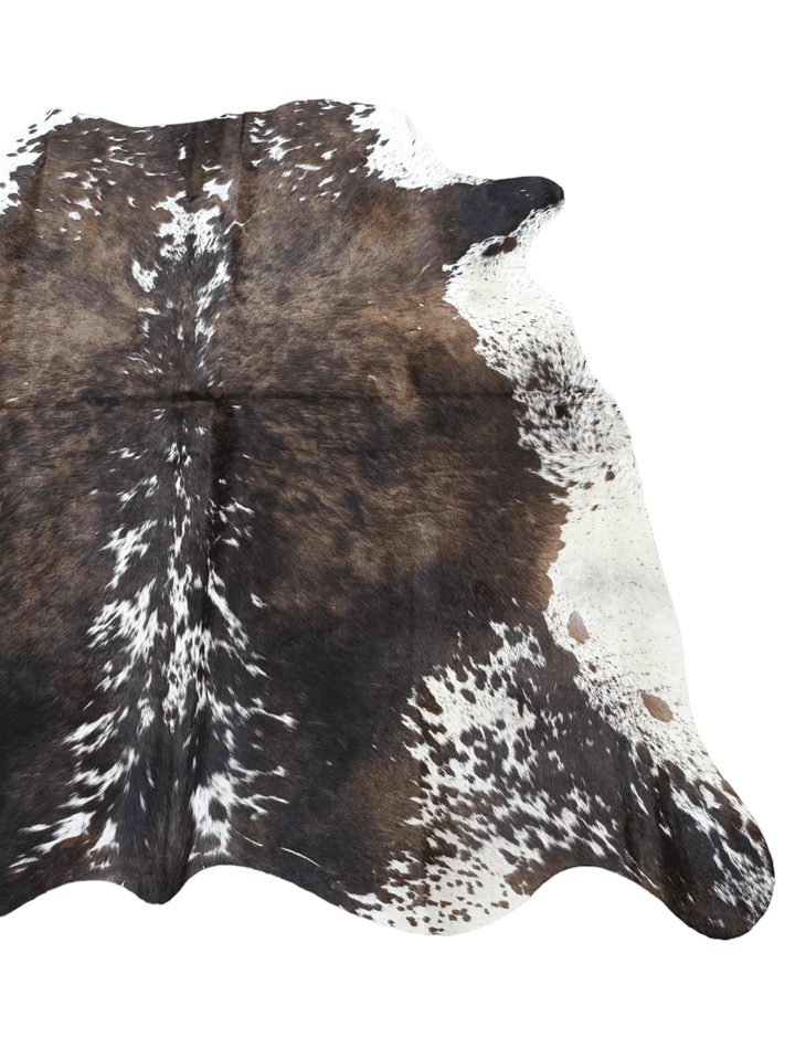 Brown & White Cowhide Rug #1510