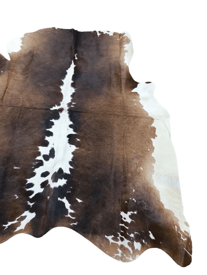 Brown & White Cowhide Rug #1514