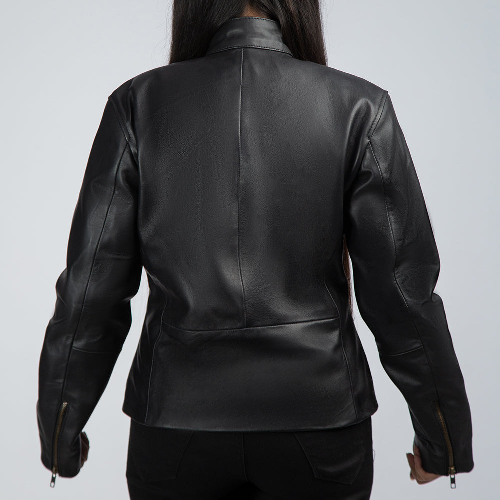 Charlotte Black Leather Jacket