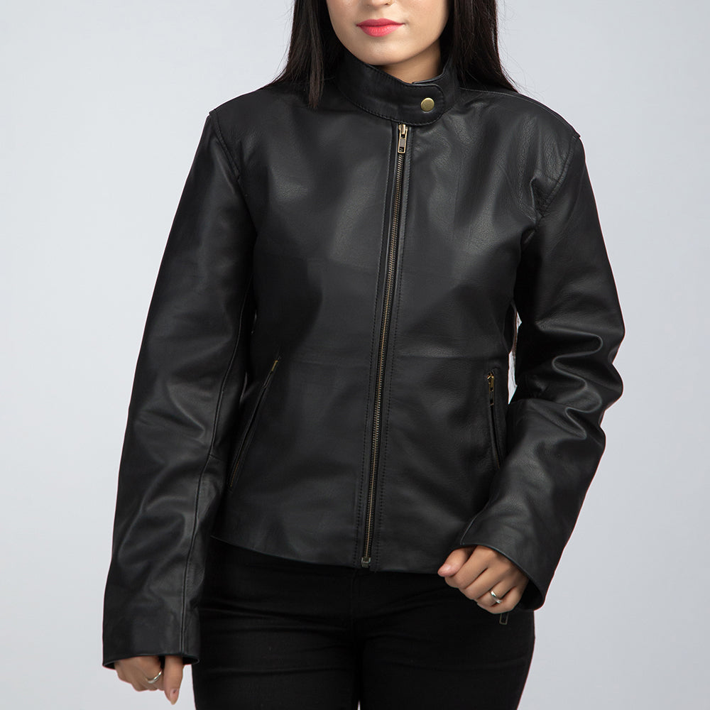 Charlotte Black Leather Jacket