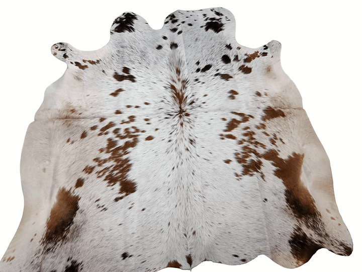 Cowhide Rug White & Brown Salt N Pepper #1484