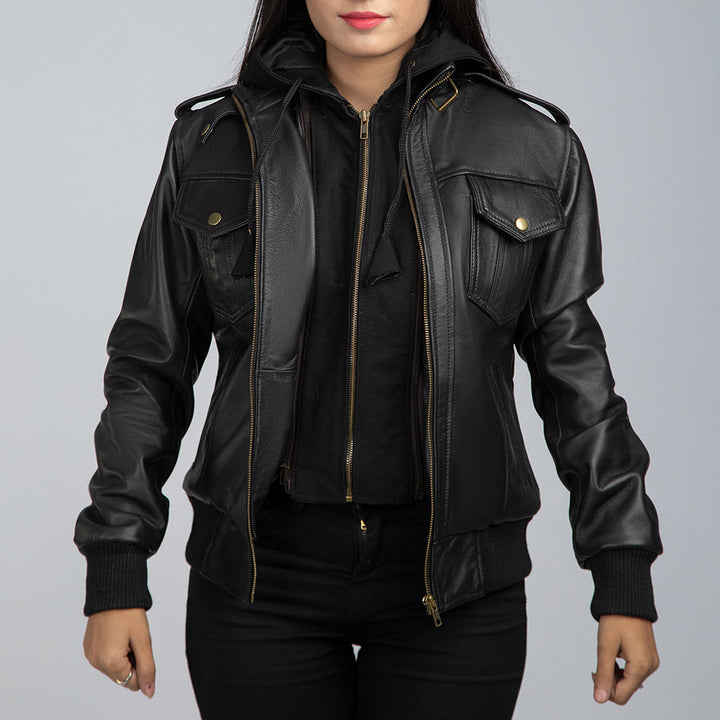 Zosack Biker Jacket With Detachable Hood