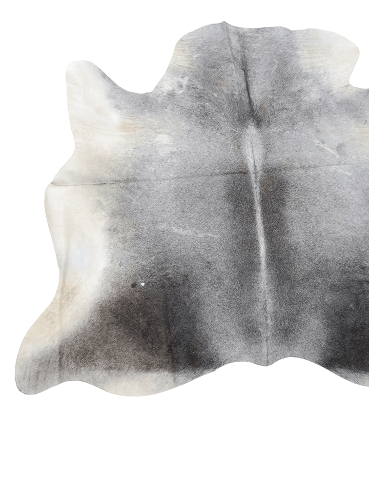 Grey & White Cowhide Rug #1518