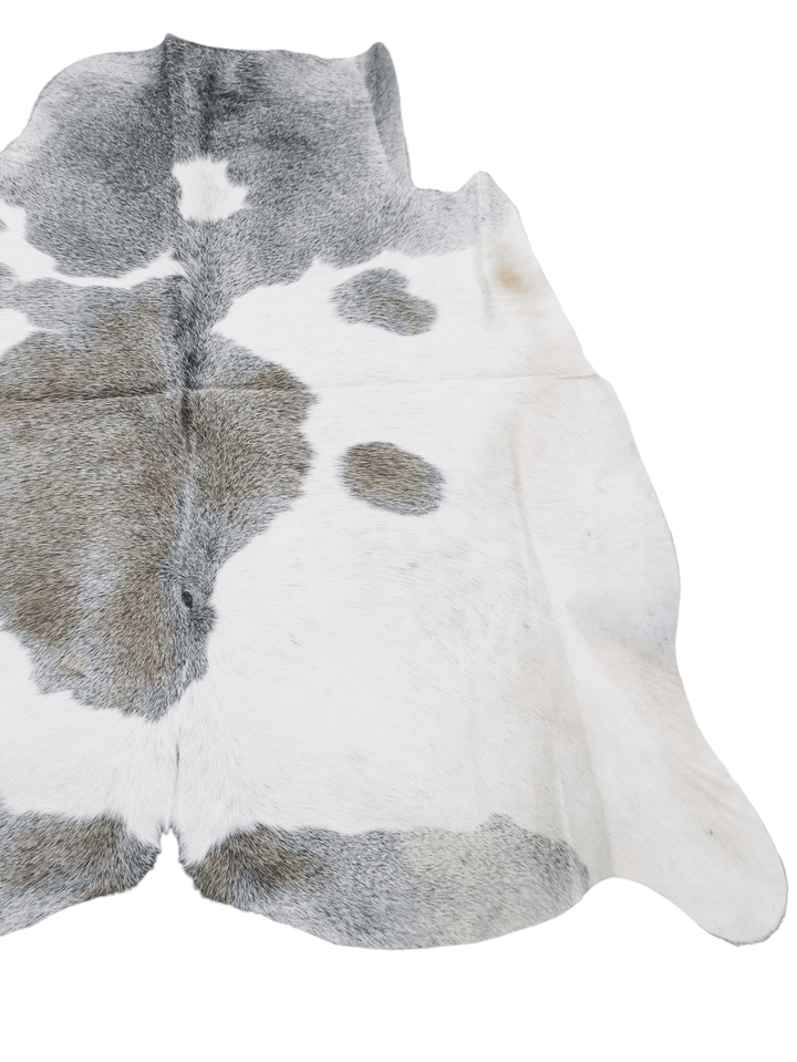 Grey & White Cowhide Rug #1513