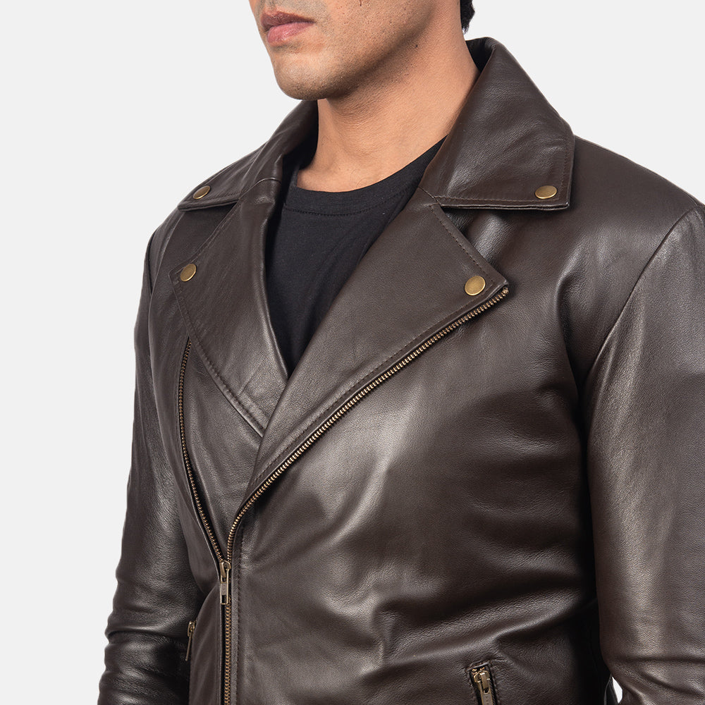 Jesse Brown Leather Biker Jacket