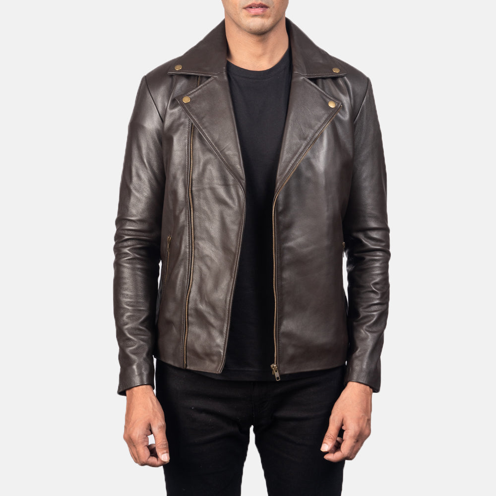 Jesse Brown Leather Biker Jacket