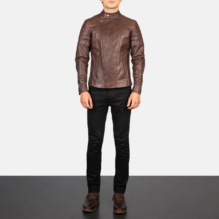 Dark Brown Stylish Leather Jacket