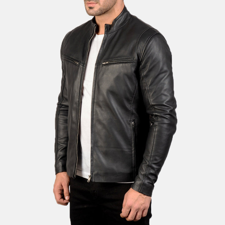 Ironic Black Leather Jacket