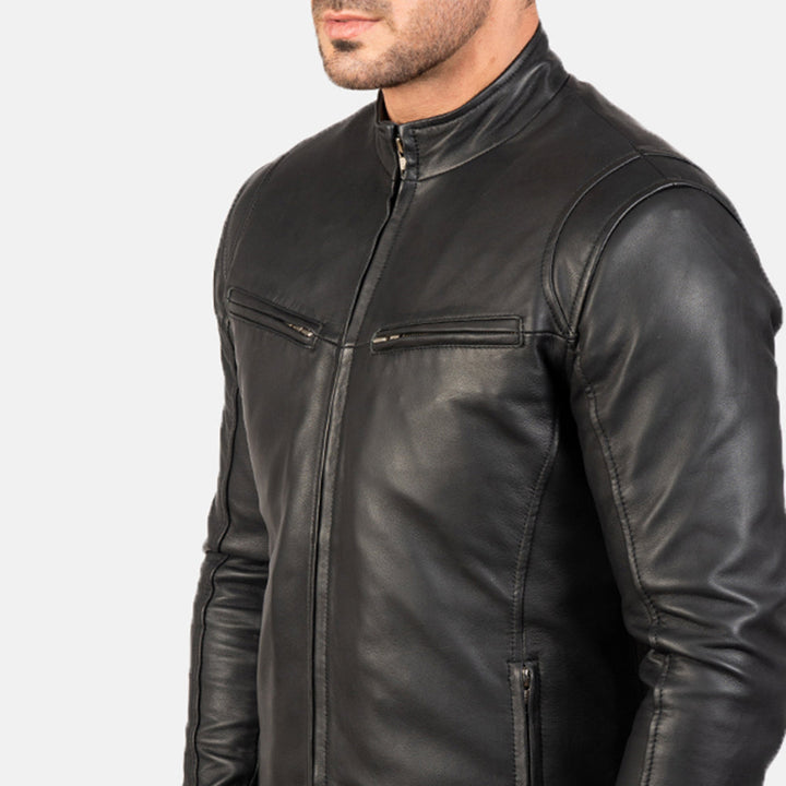 Ironic Black Leather Jacket
