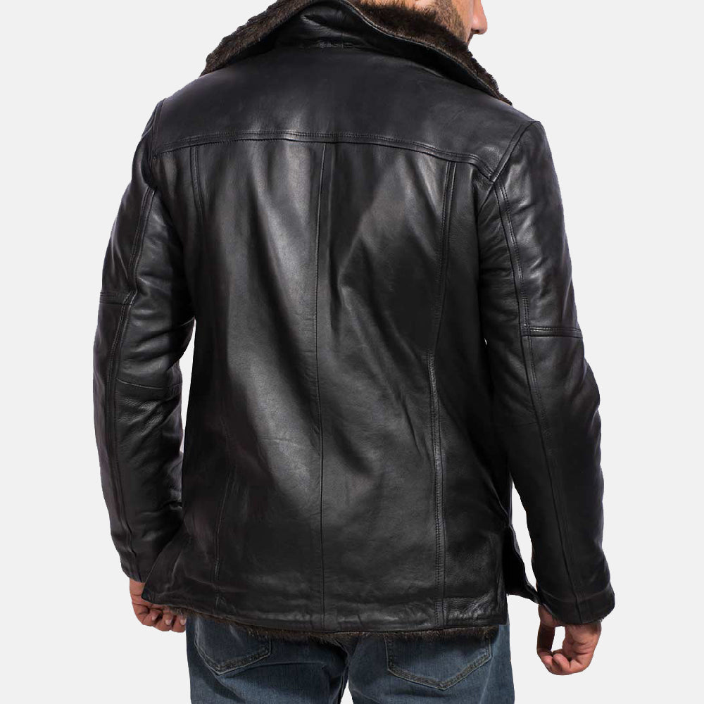 Black Fur Leather Jacket