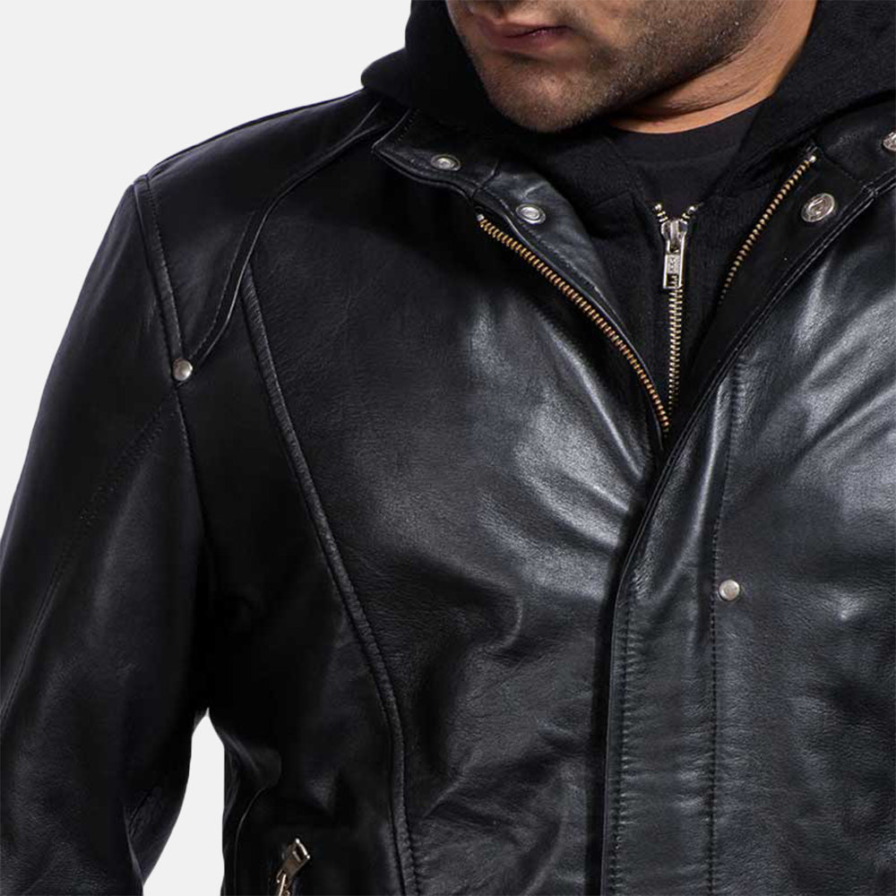 Rainwalker Black Leather Jacket