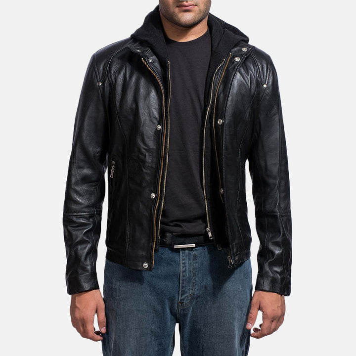 Rainwalker Black Leather Jacket