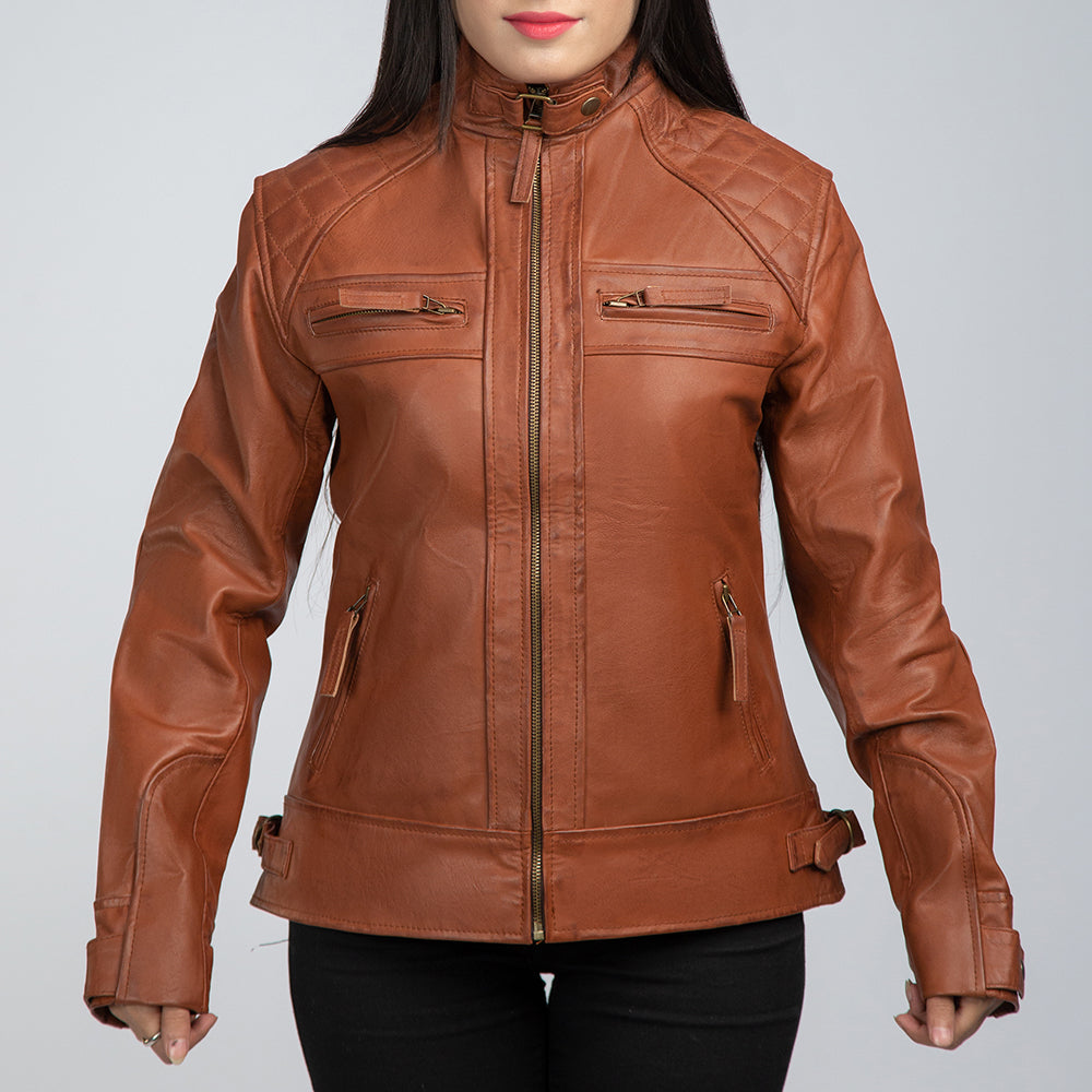Rebekah Brown Leather Biker Jacket