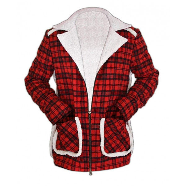 Fur Red Shearling Deadpool Coat