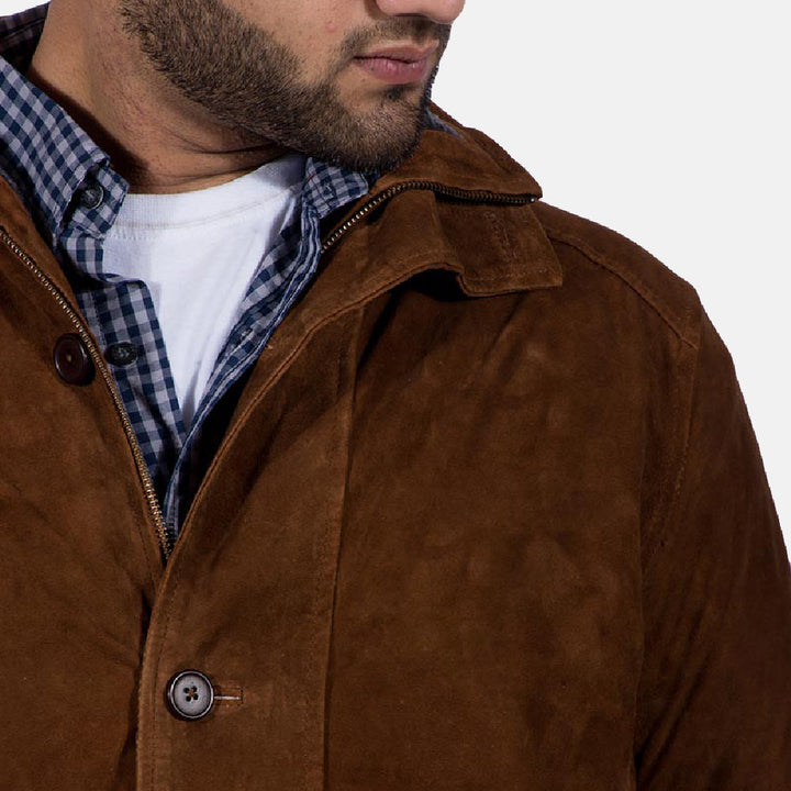 Sheriff Brown Suede Leather Jacket