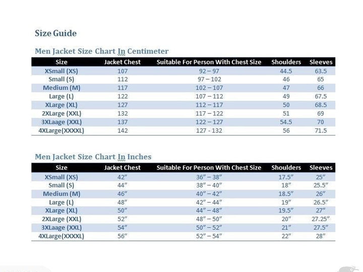 Men's Size Chart