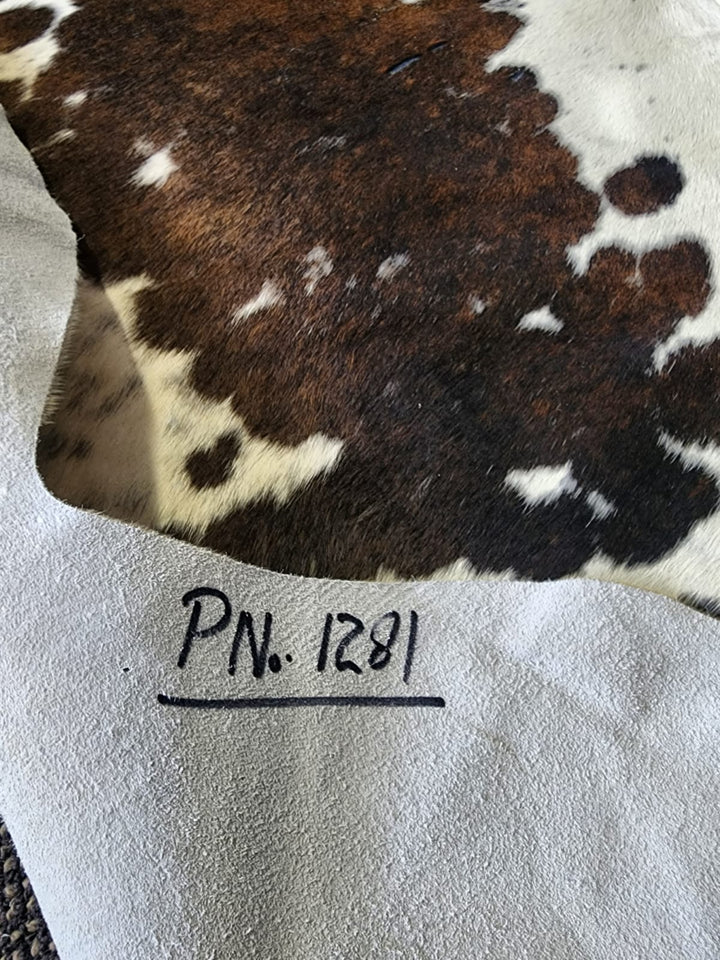 Specked Brown Cowhide Rug #1281