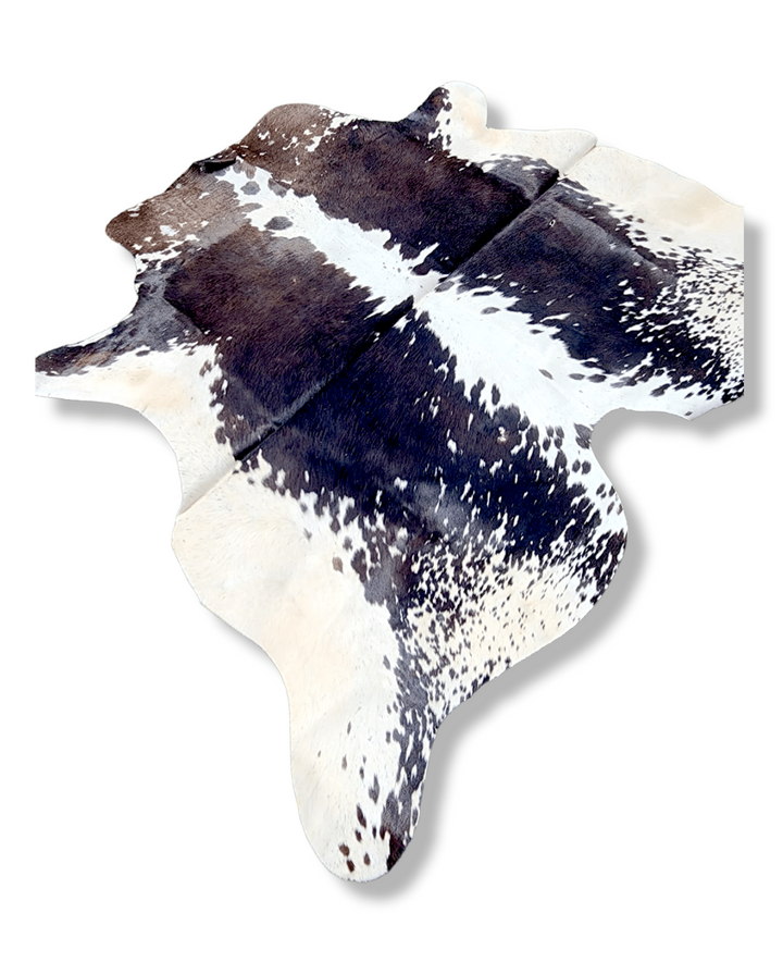 Black With Brown Shade Cowhide Rug #1435