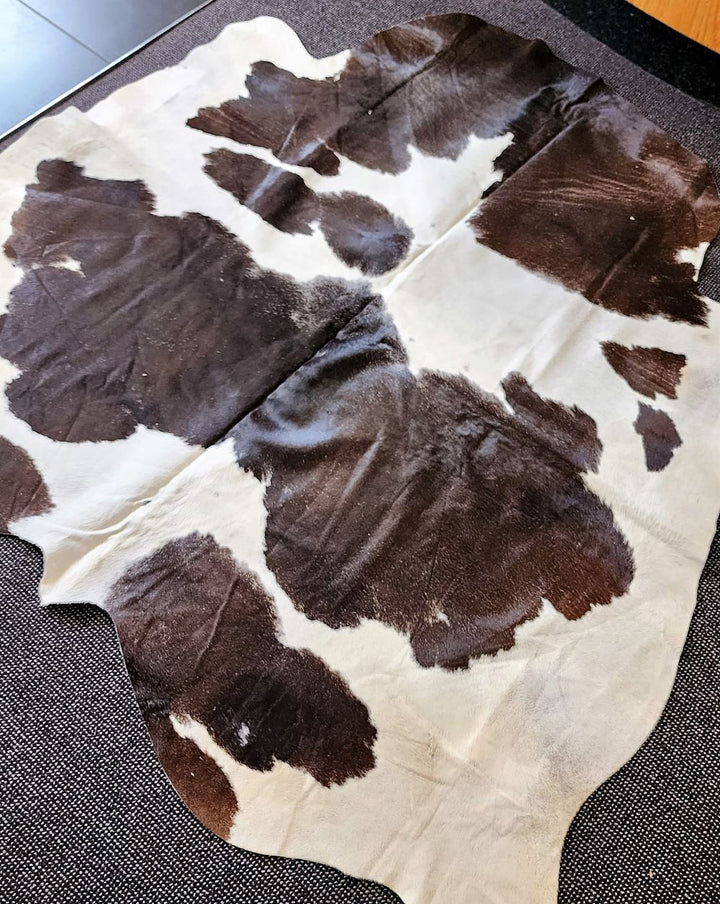 Brown And White Cowhide Rug #1440