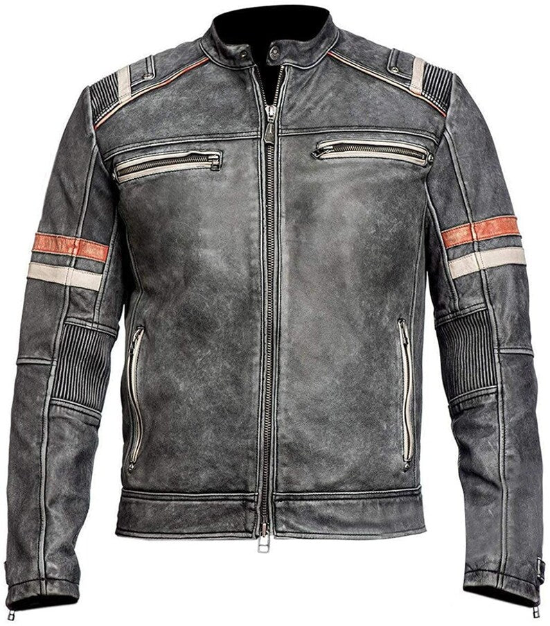 Retro 2 Men's Vintage Biker Leather Jacket
